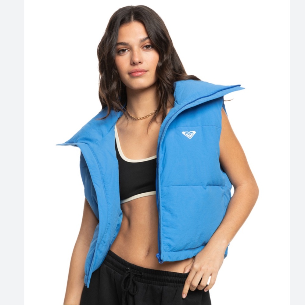 NWOT Roxy Kelia Oversized Zip-Up Puffer Vest Winter Ski Snowboard Medium